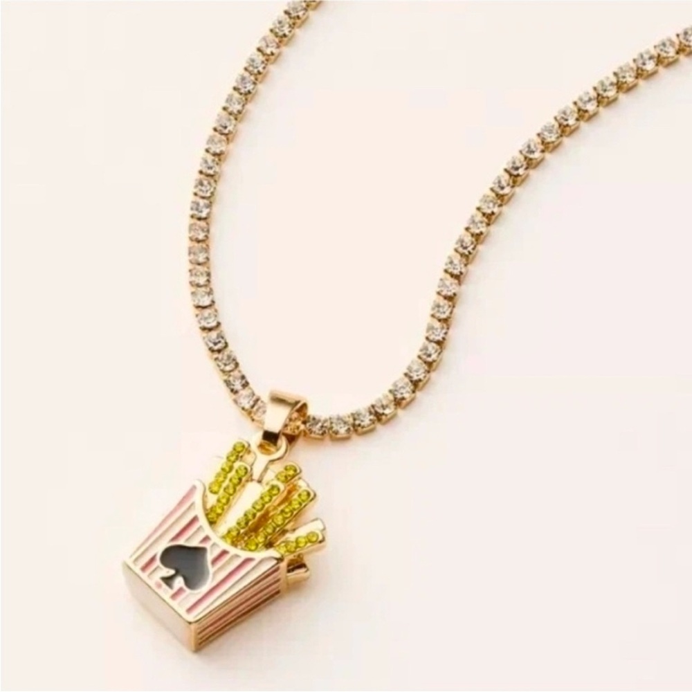 French Fry Charm Tennis Necklace - kate spade new york x Target Gold - Picture 2 of 7